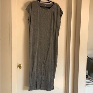 OAK long gray jersey cotton dress